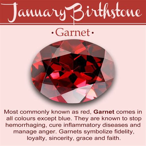 January Birthstones .